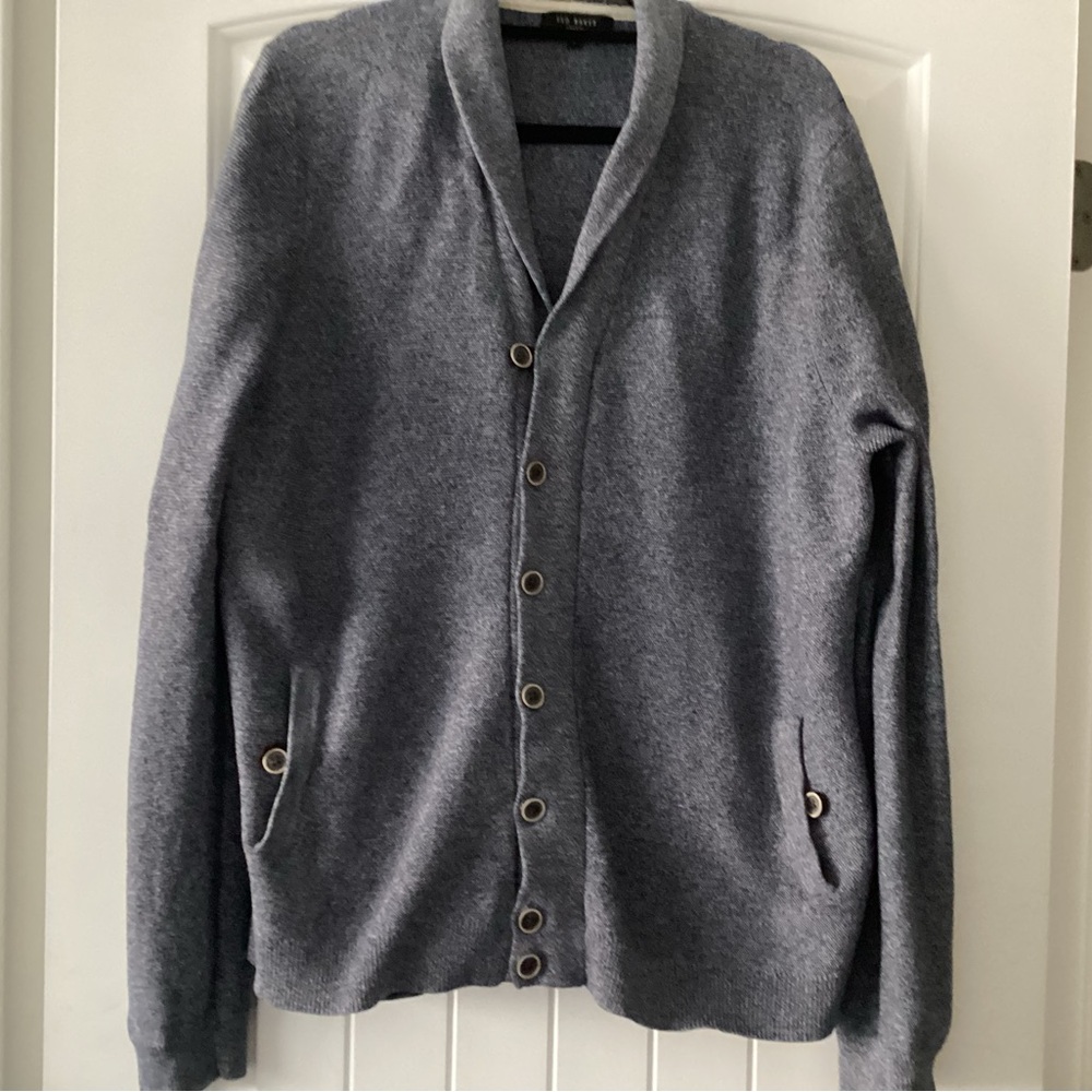 Ted Baker Men's Blue Button-Up Cardigan